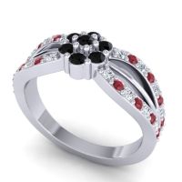 Simple Floral Pave Kalikda Ring