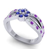 Simple Floral Pave Kalikda Ring