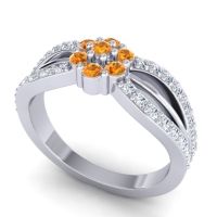 Simple Floral Pave Kalikda Ring