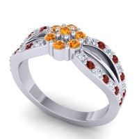 Simple Floral Pave Kalikda Ring