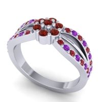 Simple Floral Pave Kalikda Ring