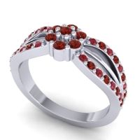 Simple Floral Pave Kalikda Ring