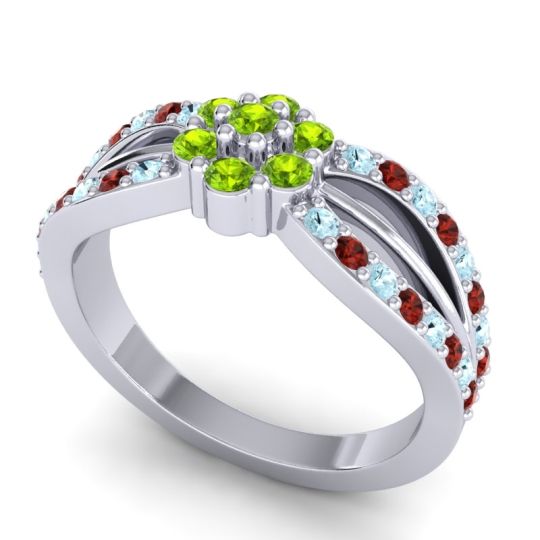 Simple Floral Pave Kalikda Ring