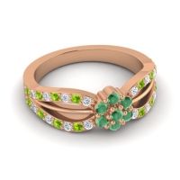 Simple Floral Pave Kalikda Ring