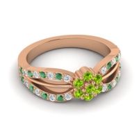 Simple Floral Pave Kalikda Ring