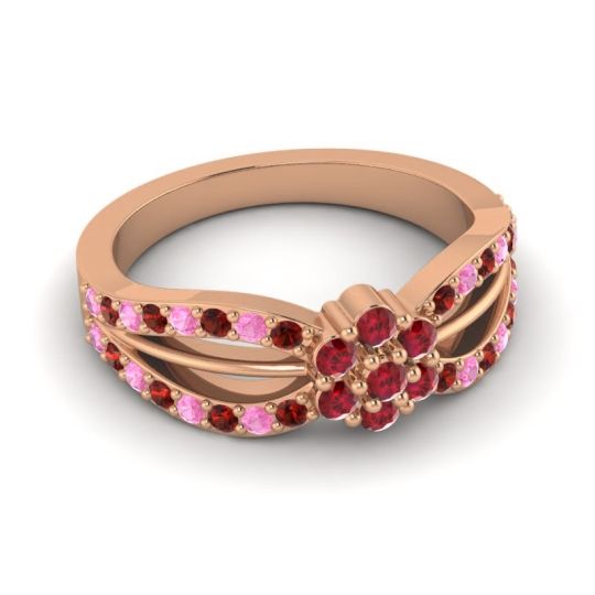 Simple Floral Pave Kalikda Ring
