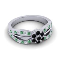 Simple Floral Pave Kalikda Ring