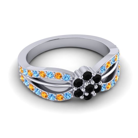 Simple Floral Pave Kalikda Ring