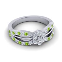 Simple Floral Pave Kalikda Ring