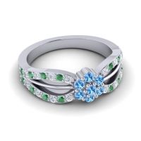 Simple Floral Pave Kalikda Ring