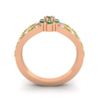 Simple Floral Pave Kalikda Ring