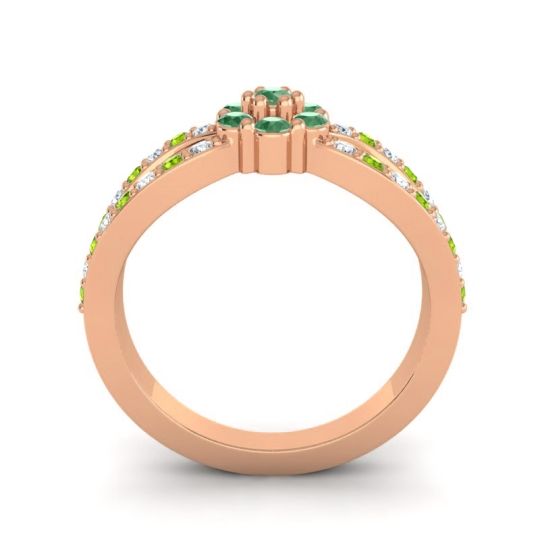 Simple Floral Pave Kalikda Ring