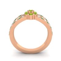 Simple Floral Pave Kalikda Ring