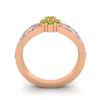 Simple Floral Pave Kalikda Ring