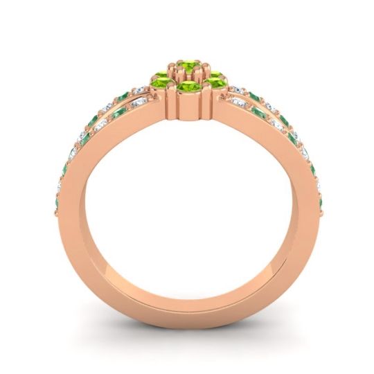 Simple Floral Pave Kalikda Ring
