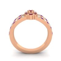 Simple Floral Pave Kalikda Ring