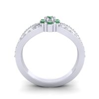 Simple Floral Pave Kalikda Ring