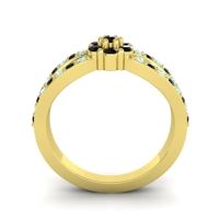 Simple Floral Pave Kalikda Ring