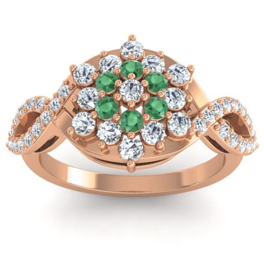 Simple Floral Pave Vikasati Ring