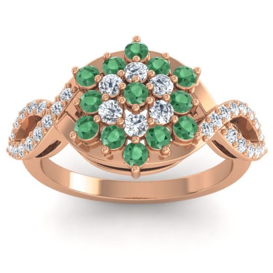 Simple Floral Pave Vikasati Ring