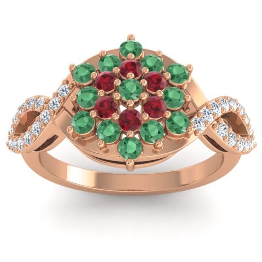 Simple Floral Pave Vikasati Ring