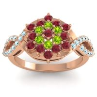 Simple Floral Pave Vikasati Ring