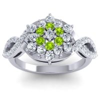 Simple Floral Pave Vikasati Ring