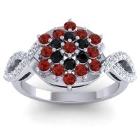 Simple Floral Pave Vikasati Ring