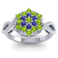 Simple Floral Pave Vikasati Ring
