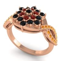 Simple Floral Pave Vikasati Ring