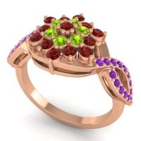 Simple Floral Pave Vikasati Ring