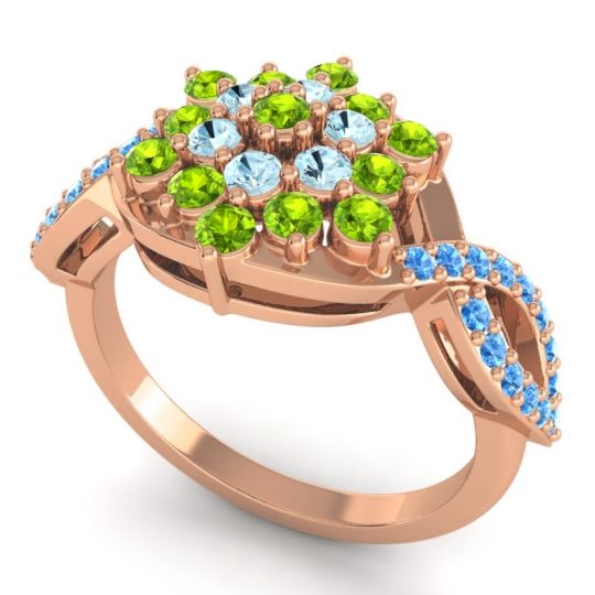 Simple Floral Pave Vikasati Ring
