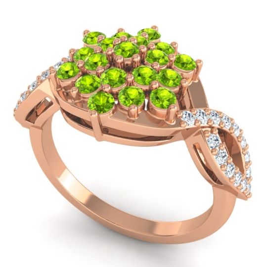 Simple Floral Pave Vikasati Ring