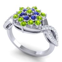 Simple Floral Pave Vikasati Ring