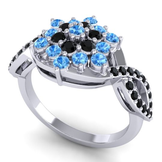 Simple Floral Pave Vikasati Ring