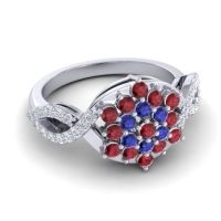Simple Floral Pave Vikasati Ring