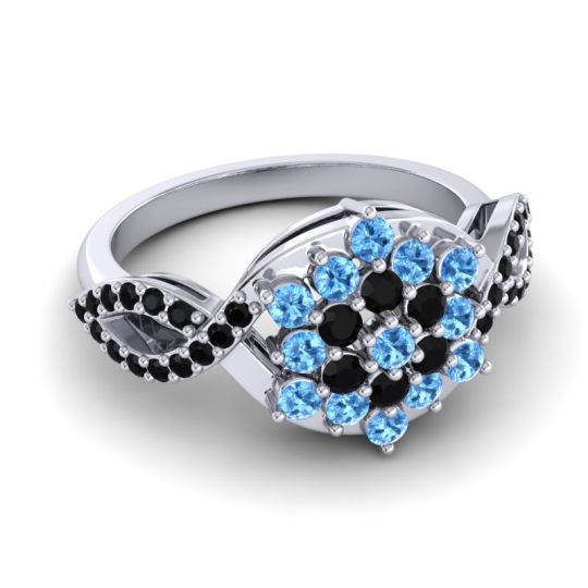 Simple Floral Pave Vikasati Ring