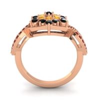 Simple Floral Pave Vikasati Ring