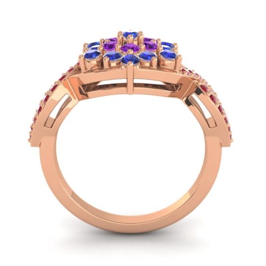 Simple Floral Pave Vikasati Ring