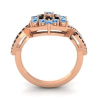 Simple Floral Pave Vikasati Ring