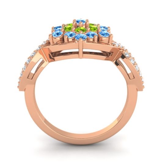 Simple Floral Pave Vikasati Ring