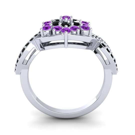 Simple Floral Pave Vikasati Ring