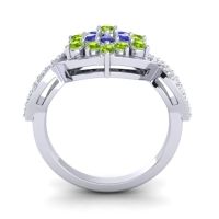 Simple Floral Pave Vikasati Ring
