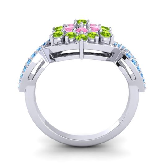 Simple Floral Pave Vikasati Ring