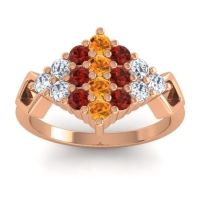 Simple Pave Art Deco Hira Ring