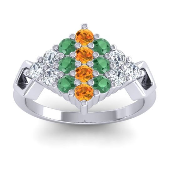 Simple Pave Art Deco Hira Ring