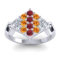 Simple Pave Art Deco Hira Ring