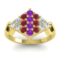 Simple Pave Art Deco Hira Ring