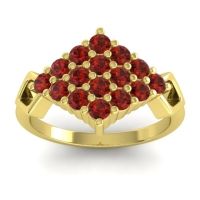 Garnet Fashion Ring In 18k Yellow Gold – Hira Simple Ring