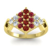 Simple Pave Art Deco Hira Ring